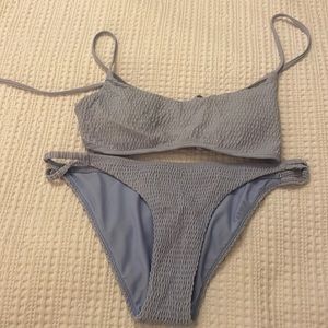 blue cross back bikini